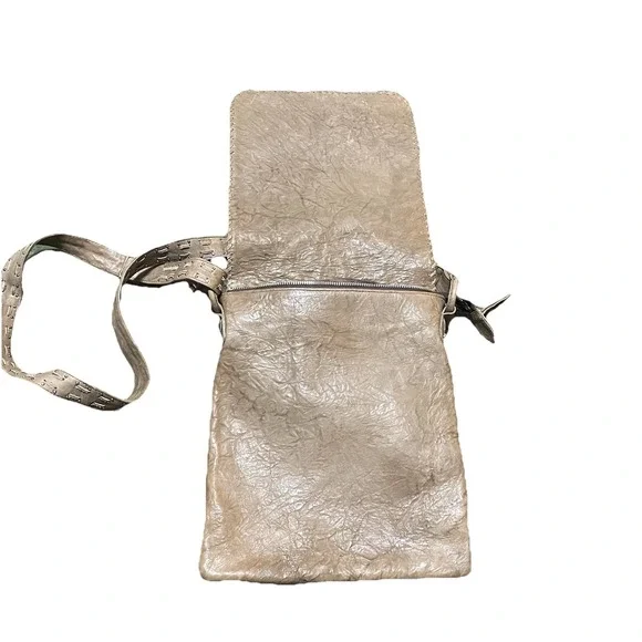 Christiansen Vintage Studded Leather Crossbody Brown Bag Bohemian 70' Hippie - Picture 4 of 13